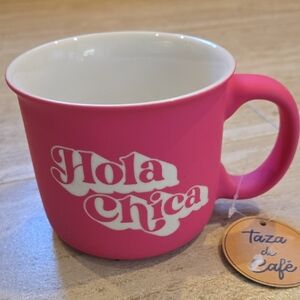 New Eccolo World Traveler Pink "Hola Chica" Ceramic Mug